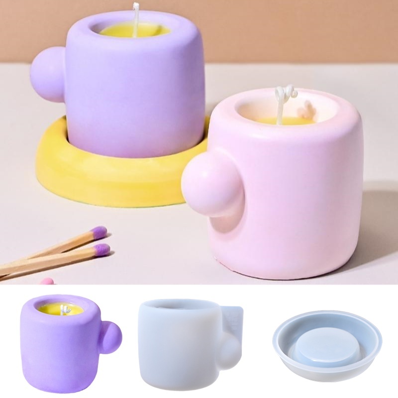 Candle Containers - Kubek 3D z podkładką silikonową DIY