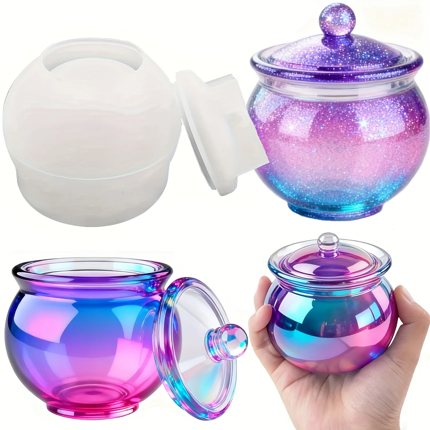 Candle Molds - 1 zestaw okrągłych form z żywicy